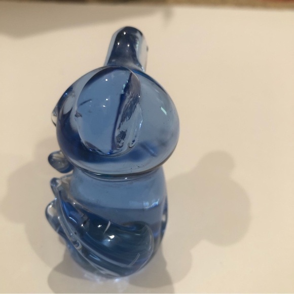 United States Commemorative Fine Arts Gallery hand crafted blue glass Bear - Picture 3 of 6